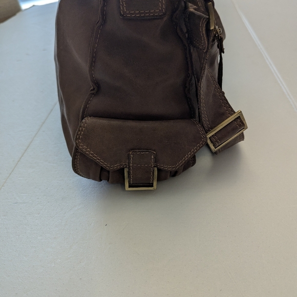 Sundance Brown Boho Leather Slouchy Crossbody or Satchel - Picture 6 of 6